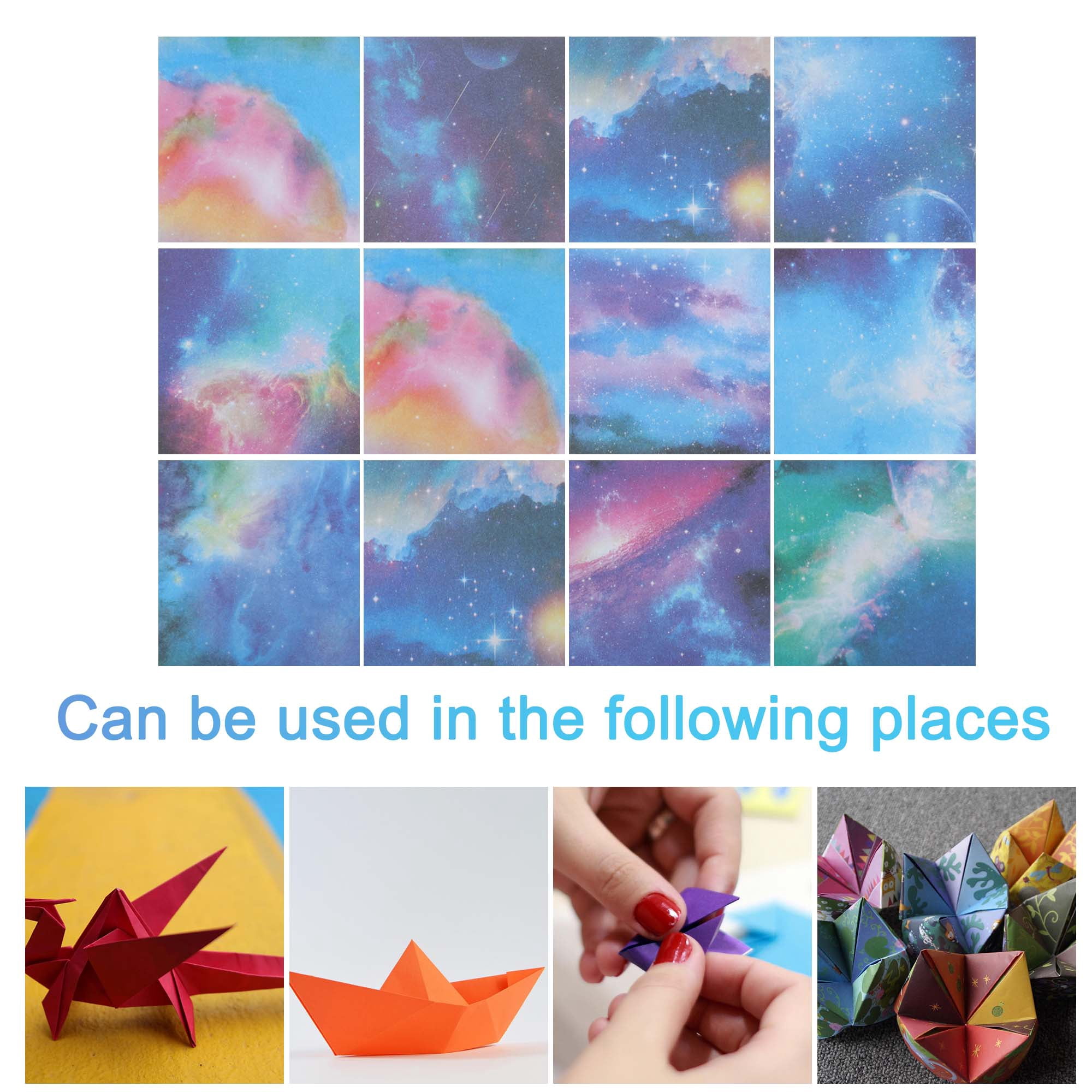 Unique Bargains 240Pcs Double-Sided Origami Paper for DIY Arts Purple