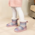 thumbnail image 5 of BURUDANI Girls Boots Kids Winter Warm Snow Ankle Bow Boots for Toddler/Little Kid, 5 of 6