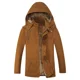 thumbnail image 3 of Abrigo militar de carga para hombre, chaqueta gruesa y cálida para hombre, parka de invierno, chaqueta acolchada de algodón informal, sudaderas con capucha de piel con múltiples bolsillos para hombre,, 3 of 5