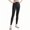 Black, variant on Yoga Pants Women Comfy Trendy Slim Yoga Trousers Elastic Spandex High Waist 7/8 Length Pants Solid Leggings for Lady Gym Graduation Green
