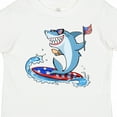 thumbnail image 4 of Inktastic Fourth of July Shark Surfing Boys or Girls Toddler T-Shirt, 4 of 5