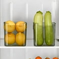 thumbnail image 4 of Refrigerator Organizer under $5! Yannianjz Refrigerator Side Door Storage Box, Food Grade Plastic Organizer Bin, Transparent Fridge Storage Container, Fruit Vegetable Organizer for Kitchen, 4 of 6