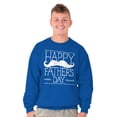 thumbnail image 4 of Happy Father's Day Dad Mustache Men's Crewneck Sweatshirt Brisco Brands X, 4 of 6