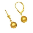thumbnail image 4 of JewelStop 14K Real Yellow Gold Ball 6mm Dangle Lever Back Earrings, 4 of 7