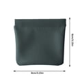 thumbnail image 1 of Bolsa de almacenamiento portátil tipo sobre con cierre automático, bolsa de maquillaje con fragmentos de cuero., 1 of 3