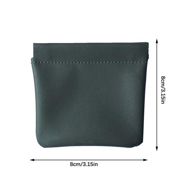 Bolsa de almacenamiento portátil tipo sobre con cierre automático, bolsa de maquillaje con fragmentos de cuero.