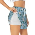 thumbnail image 2 of Disketp Rose Flowers Print Women's Shorts Workout Shorts for Athletic Gym Running Shorts with Phone Pockets Large, 2 of 8
