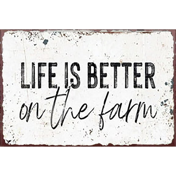 5.5x8 Inch Retro Sign Life Is Better On The Farm,Rustic Country Sign,Farmhouse Decor Signs Modern Wall Decor,Housewarming Gift For Nursery Home Living Room Kitchen Bathroom Garden Wall Decor