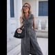 thumbnail image 5 of Vestido Camisero Vaquero Informal de Verano para Mujer, Sin Mangas, con Solapa, Botones y Cinturón, . Negro L, 5 of 9