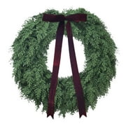 Evergreen Natural Feel Norfolk Artificial Christmas Wreath, Green, 18", by My_Texas_House