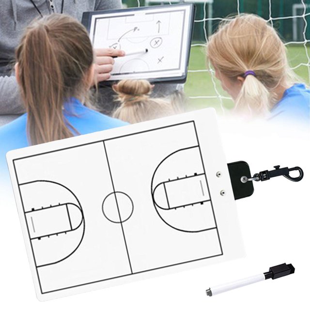DYNWAVECA Coaching Boards Coaches Marker Whiteboard Portable Professional Game Training Tool Training Equipment Practice Board Strategy Basketball