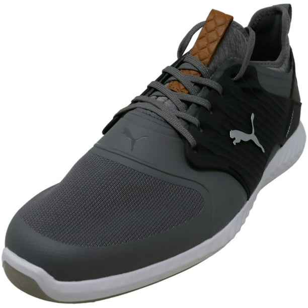 Puma Men's Ignite Pwradapt Caged Quiet Shade / Silver Black Ankle-High Mesh Gold Shoes - 11.5M