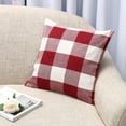 thumbnail image 3 of 18x18 inch Retro Style Plaid Decorative Throw Pillow Case Cushion Cover Pillowslip Protector Bedroom Couch Sofa Bed Patio Chair Home Car Decor, 3 of 5