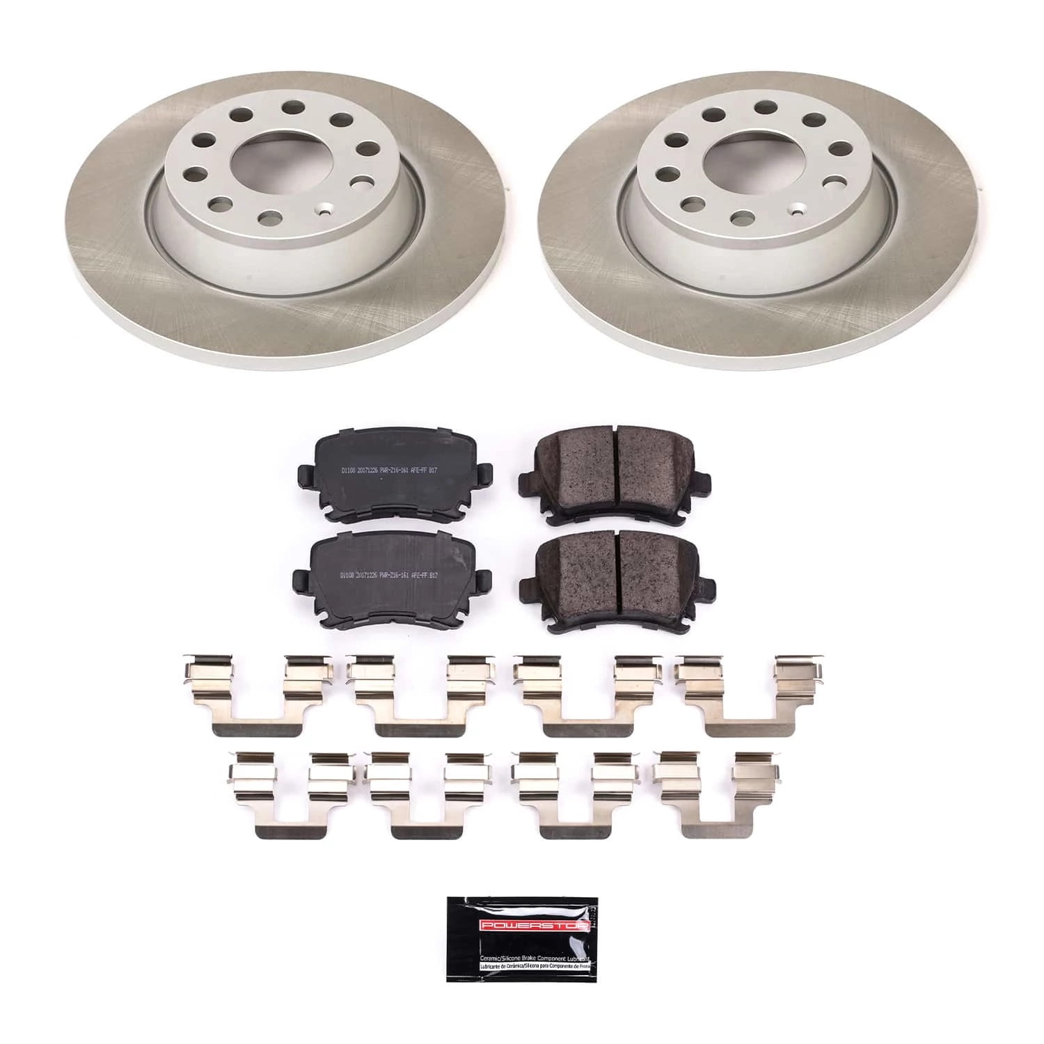 PowerStop Rear Semi-Coated Rotor and Low-Dust Ceramic Brake Pad Kit SC2261