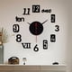 thumbnail image 4 of Reloj de pared silencioso de bricolaje, espejo adhesivo, decoración de oficina en el hogar, sin marco, 50x50cm, Negro, 4 of 7
