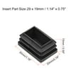 thumbnail image 2 of Tapones de extremo de plástico Uxcell, 1.18''x0.79'' patas de mesa y silla 12 piezas, 2 of 5
