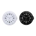 thumbnail image 2 of QualitChoice Round Alarm Clock Silent Wall Clocks Hanging Watches Battery-Operated Table Clocks with Night Light for Bedroom Black, 2 of 6