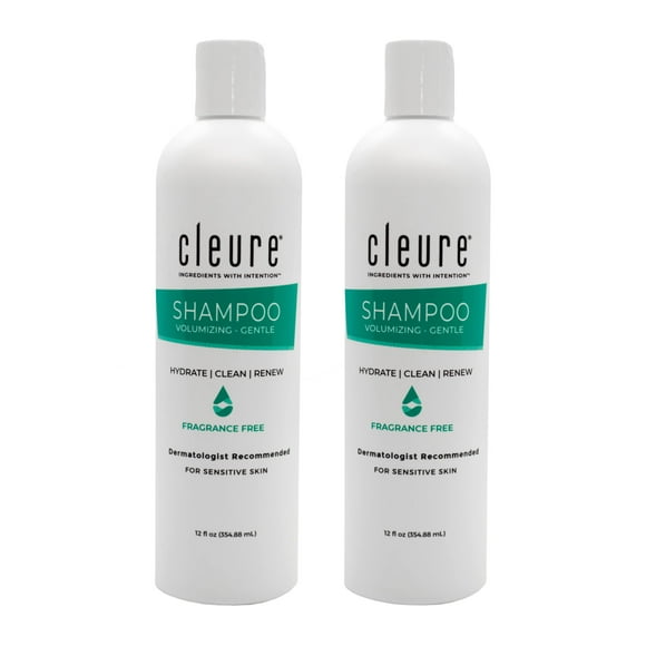 Champú Cleure hipoalergénico para dar volumen a la piel sensible, 360 ml