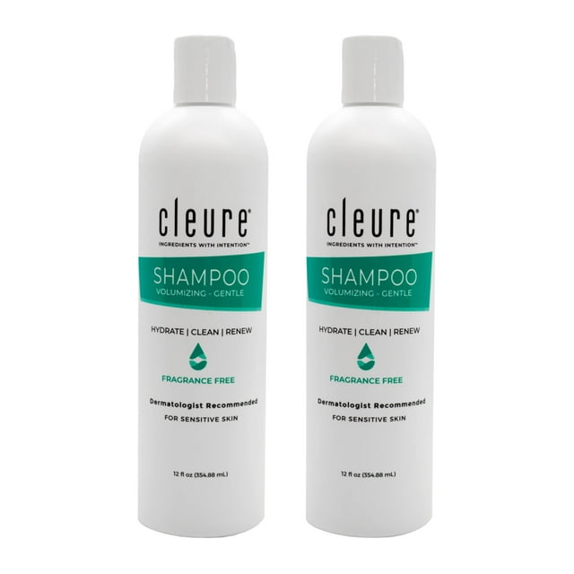 Champú Cleure hipoalergénico para dar volumen a la piel sensible, 360 ml