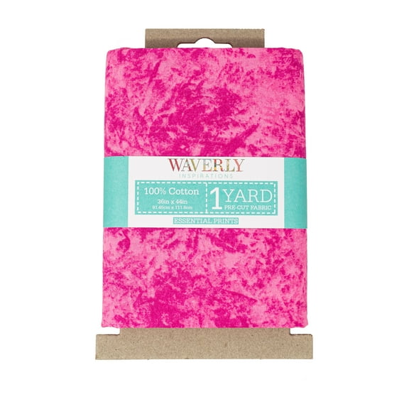 Waverly Inspirations 1 Yard Cut 100% Cotton Prints Fabric, Batik Magenta, 44" Wide for Quilting & Sewing