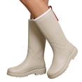 thumbnail image 7 of YUEHUA Womens Rain Boots Waterproof Mid Calf Rain Boots with Elasticated Ankle for Women Outdoor Use in the Rain Anti- Shoes Comfortable Insole Light Rain Shoes, 7 of 7