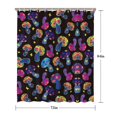 thumbnail image 5 of Colorful Psychedelic Mushroom Black Pattern Shower Curtain 72"x84" ,Bathroom Decorative Shower Curtains Set with 12 Hooks,Modern Waterproof Washable Shower Curtain, 5 of 6