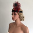 thumbnail image 2 of Diadema de , banda de lentejues, cristal de los años 20, gran elástico de , de estilo Charleston Zulema Diadema Flapper mujer, 2 of 8