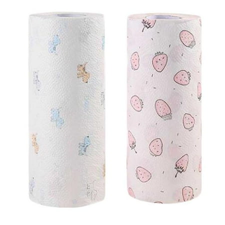 

Panda Superstore PF-HOM15342831-DORIS00098-RP Random Color Disposable Kitchen Printed Kitchen Tissue Rolls - 2 Rolls
