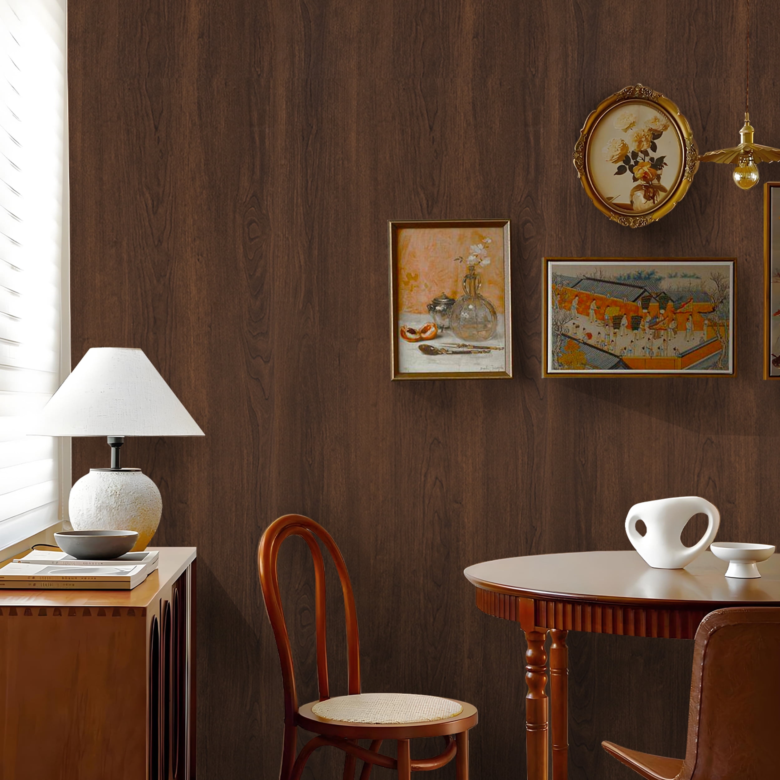 Abyssaly Wood Peel and Stick Wallpaper 17.7" x 236" Self-Adhesive Removable Vinyl Contact Paper for Home Decor