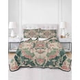 thumbnail image 3 of Pink Green Boho Twin XL Size Down Alternative Comforter,Lightweight Comforter Quilt Bedding Set with Pillow Shams Abstract Medieval Vintage Ethnic Floral Bed Comforter Duvet Insert 68"x98", 3 of 7