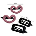 thumbnail image 6 of Tnobhg Women Hairpin Hollow Heart Shape Sweet Color Smooth Anti-slip Hair Fixation Hair Decoration Lightweight Hair Clip Side Clip Bang Clip Hair Accessory, 6 of 8