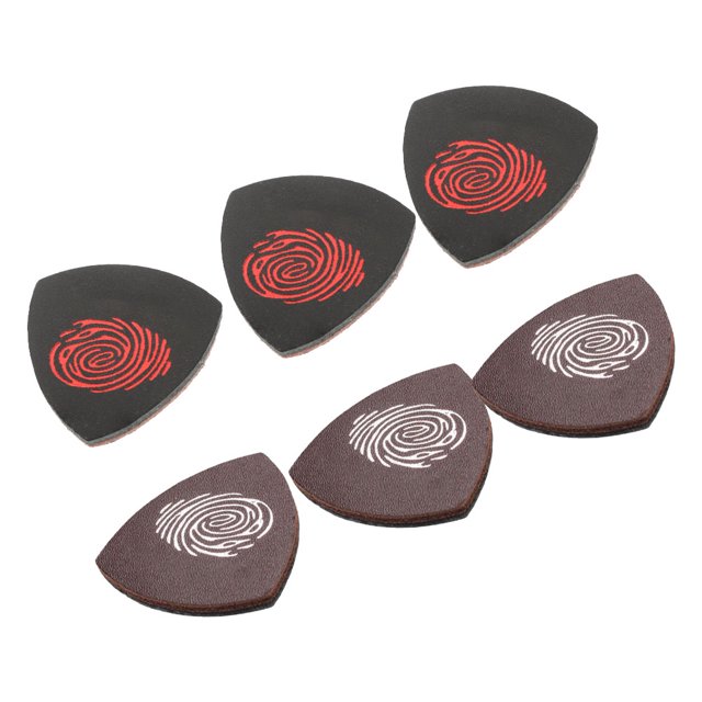 NUOLUX 6Ud Púas Para Guitarra Y Ukelele Multicolor De Cuero PU Prácticas Y Seguras Para Tocar