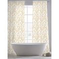 thumbnail image 4 of Yellow Spring Floral Sheer Curtains 96 Inch Length 2 Panels Set, Elegant Watercolor Summer Botanical Voile Window Treatment Semi Sheer Long Curtains Drapes for Bedroom/Living Room/Kitchen 52"x96"x2, 4 of 7