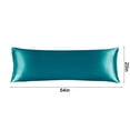 thumbnail image 3 of Green Satin Silk Pillowcase - 20x54in Large Size, Hidden Zipper, Soft Breathable & Glossy, Cool for Hair & Skin, All-Season Use - 1 Pack, 3 of 8