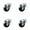 4 Swivel - No Brakes  - Black, variant on 3.5 Inch Hard Rubber Wheel Swivel Bolt Hole Caster with Brake Service Caster