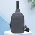 thumbnail image 4 of Bolsa De Pecho Bolsa de pecho para hombre, bolsa de mensajero Oxford segura para senderismo, montañismo (gris oscuro) Likrtyny Para Estrenar, 4 of 7