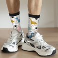 thumbnail image 6 of Daiia Cute Dinosaurs Print Crew Socks – Soft Breathable Long Socks for Men & Women, Moisture-Wicking & Comfortable Daily Wear Socks, One-Size Fits Most (US 5-11), 6 of 6
