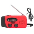 thumbnail image 2 of Radio Solaire à Manivelle avec Lampe de Poche LED Portable FM AM WB USB Radio pour Prévention des Catastrophes d'Urgence Rouge Américain, 2 of 5