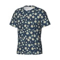 thumbnail image 3 of Rocae Daisy Floral B for Men's Moisture-Wicking Crew Tee - T-Shirt for Sports, Outdoor Activities, and Casual WearXX-Large, 3 of 9