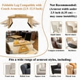 thumbnail image 5 of cyrico Bamboo Couch Armrest Table, Clip On Sofa Arm Tray Table for Couch with 360° Rotating Phone Holder, Couch Armrest Tray for Drinks, Snacks, Remotes and TV Watching, 5 of 8
