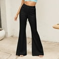 thumbnail image 4 of High Waisted Flare Leggings for Women Wide Leg Sweatpants Bootcut Yoga Pants Casual Trousers, 4 of 5