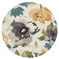thumbnail image 1 of Loloi Francesca 3' Tapis Rond Crocheté à la Main en Gris et Jaune, 1 of 2
