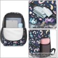 thumbnail image 4 of Unicorn and Moon Blue Pattern 17" School Backpacks for Teens,Waterproof Oxford Fabric,S-Shape Padded Straps for School,Travel,Hiking,Camping, 4 of 6