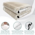 thumbnail image 4 of Quilts Full Size, Beige Buffalo Plaid Soft Comforter Bedding Set for Bed, Farmhouse Modern Checkered Lightweight Quilted Bedspread with Pillow Cover(2 Pieces) for All Season, 78x90 Inch, 4 of 9