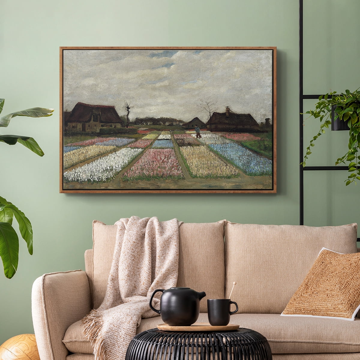 Vintage Landscape-CCCLXIII By Wexford Home Framed in Walnut Wood Gallery Wrapped Canvas 17 in. x 25 in.