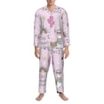 thumbnail image 3 of Lsque No Drama Llama Pattern Long Sleeve Pajama Set for Men - Soft 2-Piece Sleepwear and Loungewear Set with Pockets, Comfy Nightwear-Small, 3 of 7