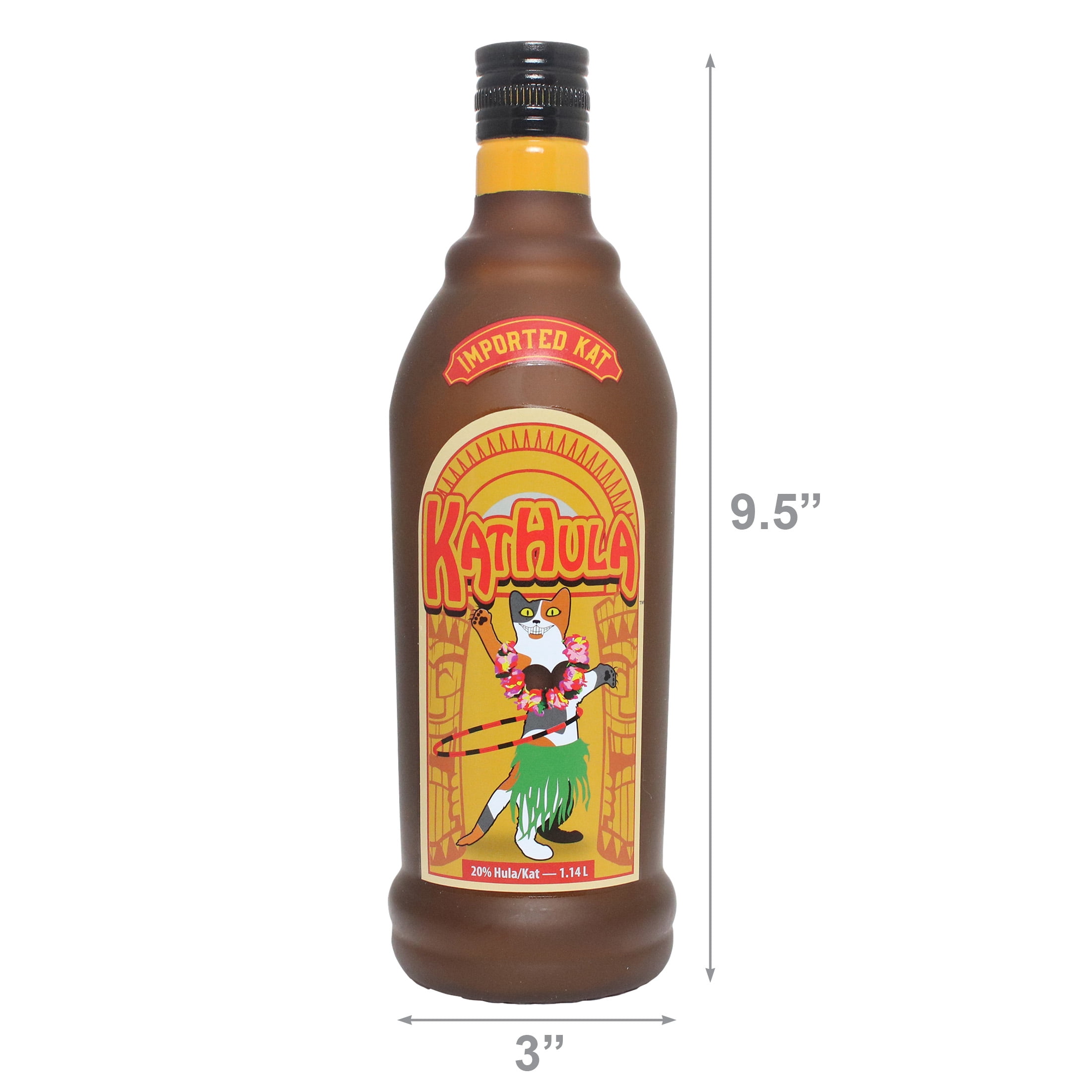 Silly Squeaker Liquor Bottle KatHula Durable Squeaky Vinyl 2-Pack Dog Toy