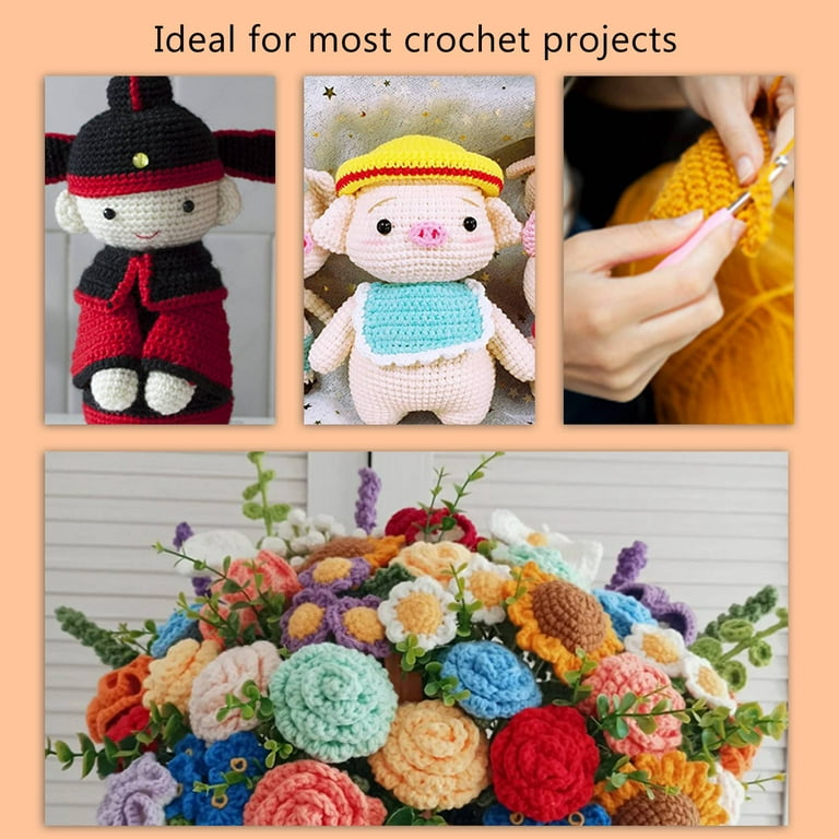 Small Crochet Hooks Braided Accessories Colorful Knitting - Temu