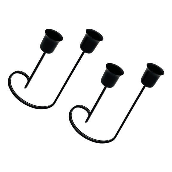 HILOGEL Candle Stick Holders,Iron Black Candlestick Holders Decorative Candle Stands