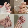 thumbnail image 1 of Set de uñas a presión para mujer | 24 uñas postizas acrílicas multicolor en longitudes cortas y medias | Nail Art estampado | Incluye pegamento adhesivo de 1 ml | 12 tamaños | Kit de manicura de, 1 of 9